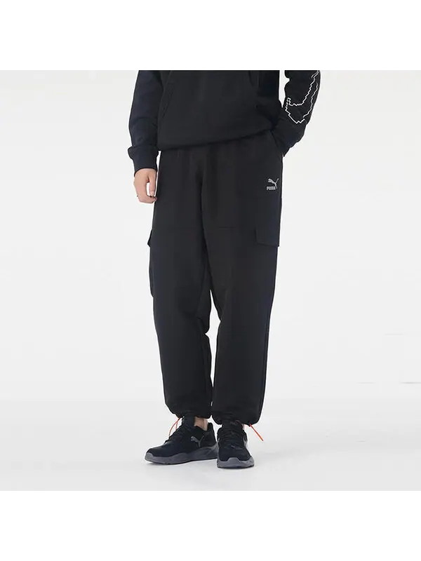 Брюки classics cargo pants 'black' Puma — изображение 3 из 4, черный