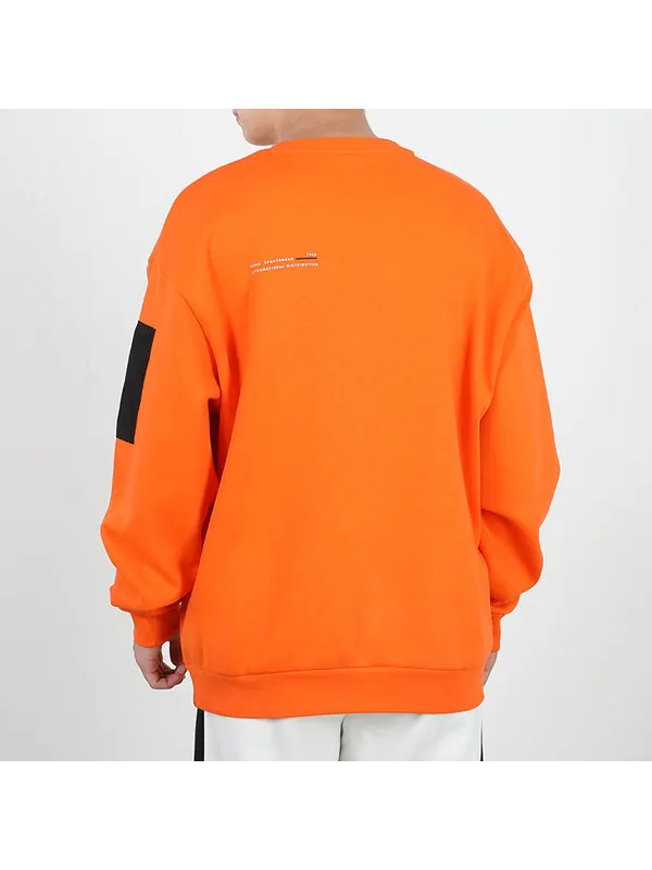 Толстовка PUMA Casual Loose Round Neck Pullover Flame Orange — изображение 4 из 4, оранжевый