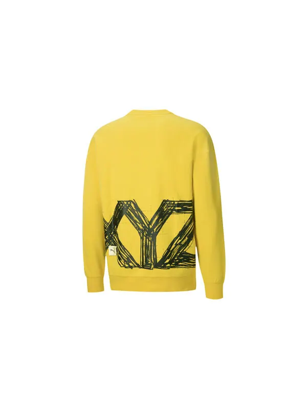 Толстовка x michael lau crossover casual sports round neck yellow Puma — изображение 2 из 2, желтый
