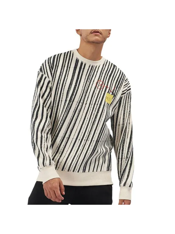Свитер x michael lau aop crew neck sweatshirt 'white' Puma — изображение 3 из 4, черный/белый/желтый