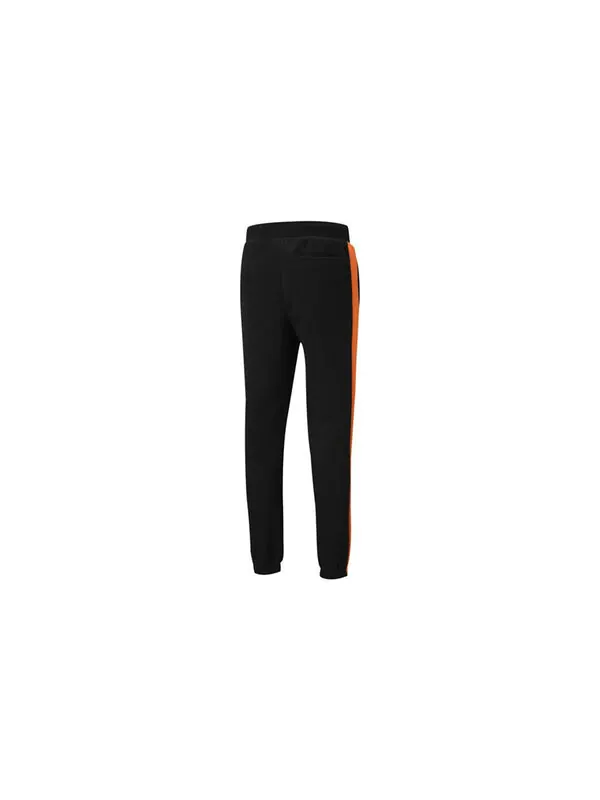 Брюки iconic t7 relaxed pants 'black' Puma — изображение 2 из 2, черный/оранжевый