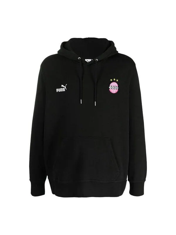 Толстовка x kidsuper studios hoodie 'black' Puma — изображение 1 из 4, черный/белый/розовый