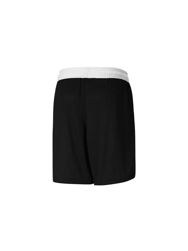 Шорты flare basketball shorts 'black' Puma — изображение 2 из 4, черный/белый