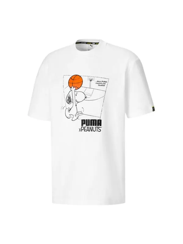 Футболка x peanuts crossover printing sports round neck short sleeve white Puma — изображение 1 из 2, белый