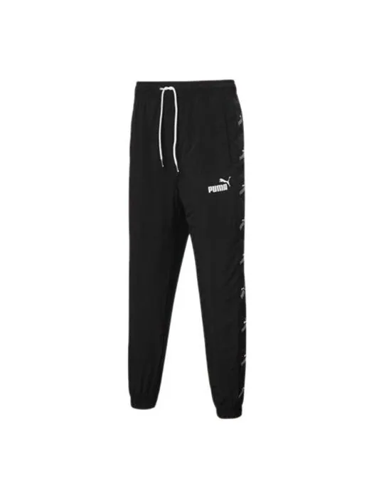 Брюки tracksuit pants 'black white' Puma — изображение 1 из 3, черный/белый