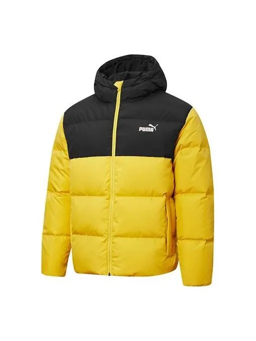 Куртка puffer down jacket 'yellow black' Puma — изображение 1 из 2, желтый/черный