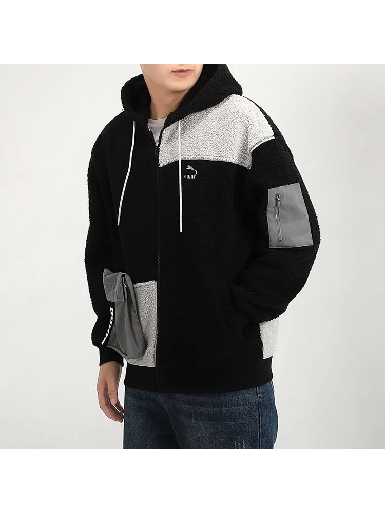 Толстовка Puma Retro Block Sherpa — изображение 3 из 6, черный серый