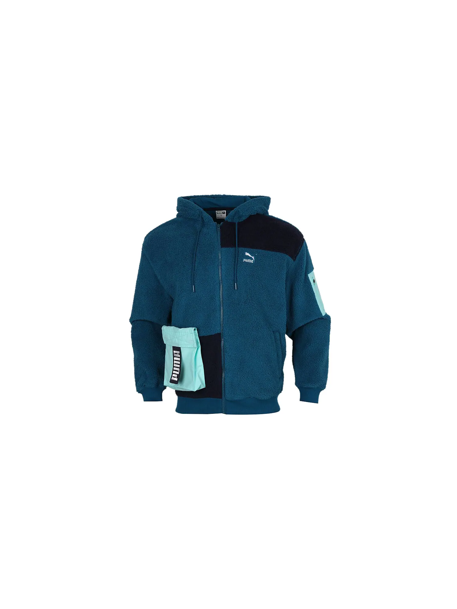 Толстовка Puma Retro Block Sherpa — изображение 1 из 4, синий