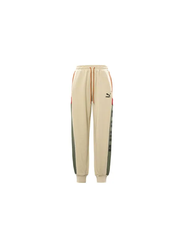 Брюки retro block sweatpant 'beige grey red black' Puma — 4