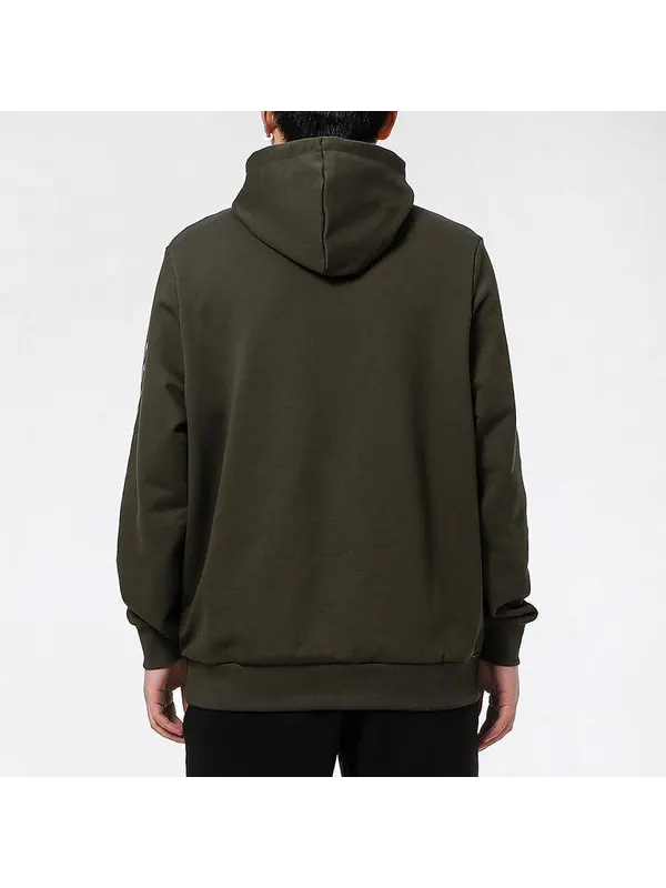 Толстовка graphic hoodie 'olive green white' Puma — изображение 4 из 4, оливковый зеленый/белый