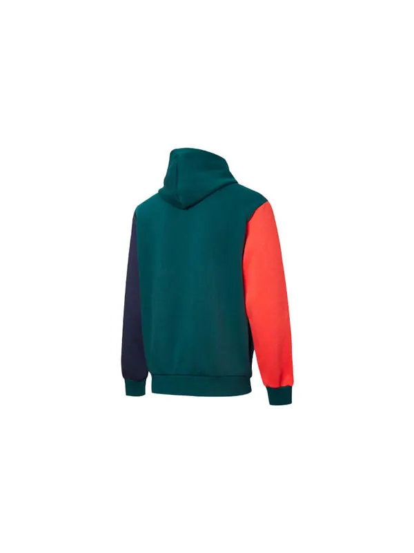 Толстовка PUMA Winter Embroidered Logo Colorblock Fleece Lined Stay Warm Green — изображение 2 из 2, зеленый