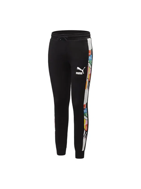 Брюки printing drawstring casual long pants black Puma — изображение 1 из 2, черный