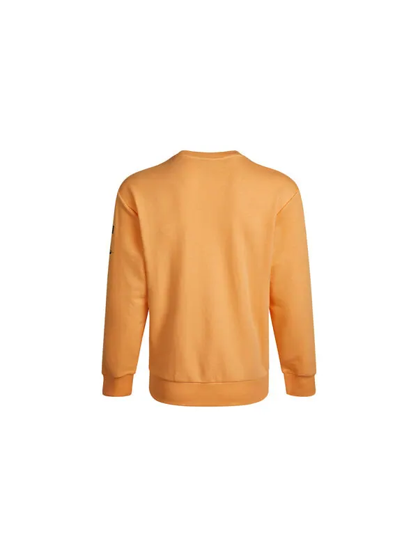 Свитер rebel crew long sleeve sweater 'orange black' Puma — изображение 2 из 3, оранжевый/черный
