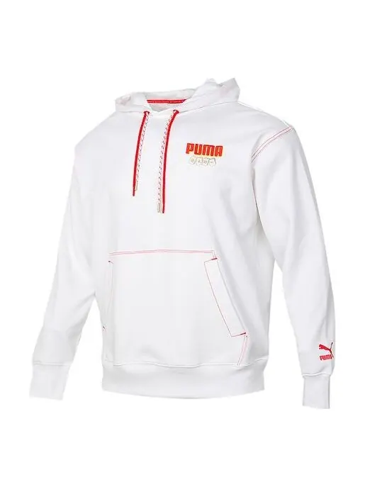 Толстовка yotox hoodie 'white red yellow' Puma — изображение 1 из 4, белый/красный/желтый