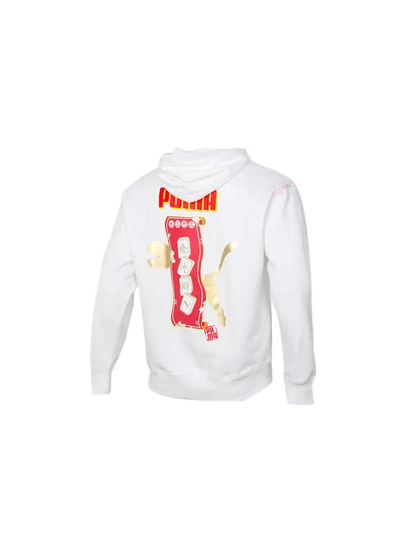 Толстовка yotox hoodie 'white red yellow' Puma — изображение 2 из 4, белый/красный/желтый