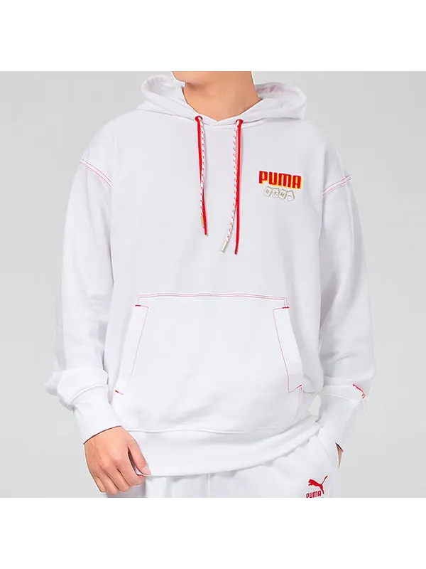 Толстовка yotox hoodie 'white red yellow' Puma — изображение 3 из 4, белый/красный/желтый