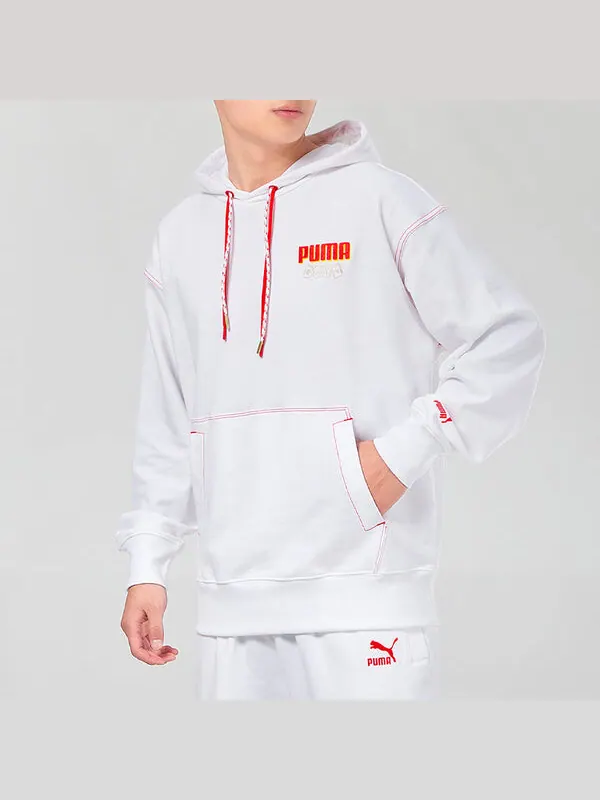Толстовка yotox hoodie 'white red yellow' Puma — изображение 4 из 4, белый/красный/желтый