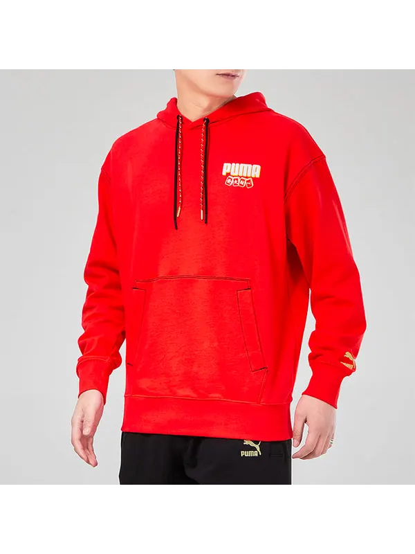 Толстовка yotox hoodie 'red white gold' Puma — изображение 3 из 4, красный/белый/золотистый