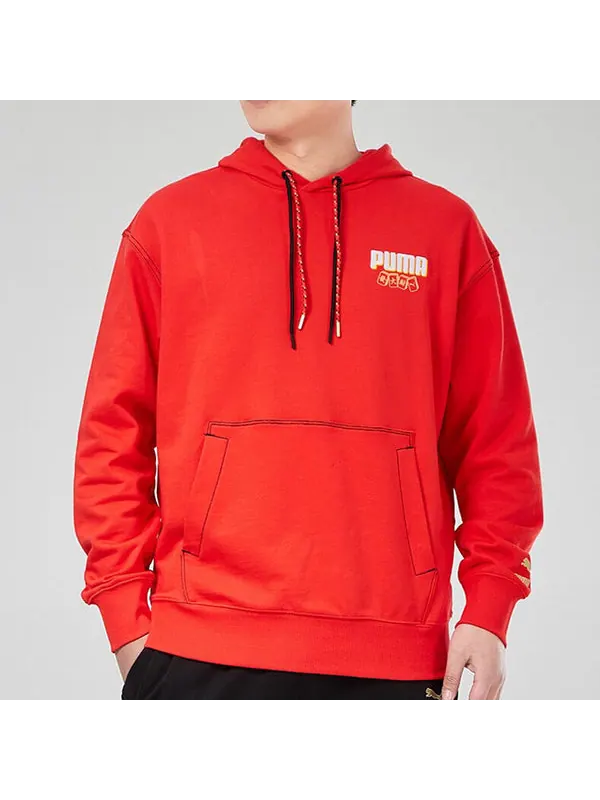 Толстовка yotox hoodie 'red white gold' Puma — изображение 4 из 4, красный/белый/золотистый