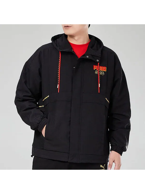 Куртка yotox jacket 'black red' Puma — изображение 3 из 4, черный/красный