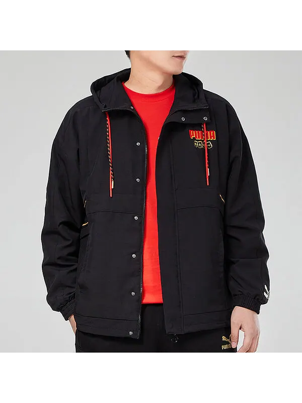 Куртка yotox jacket 'black red' Puma — изображение 4 из 4, черный/красный