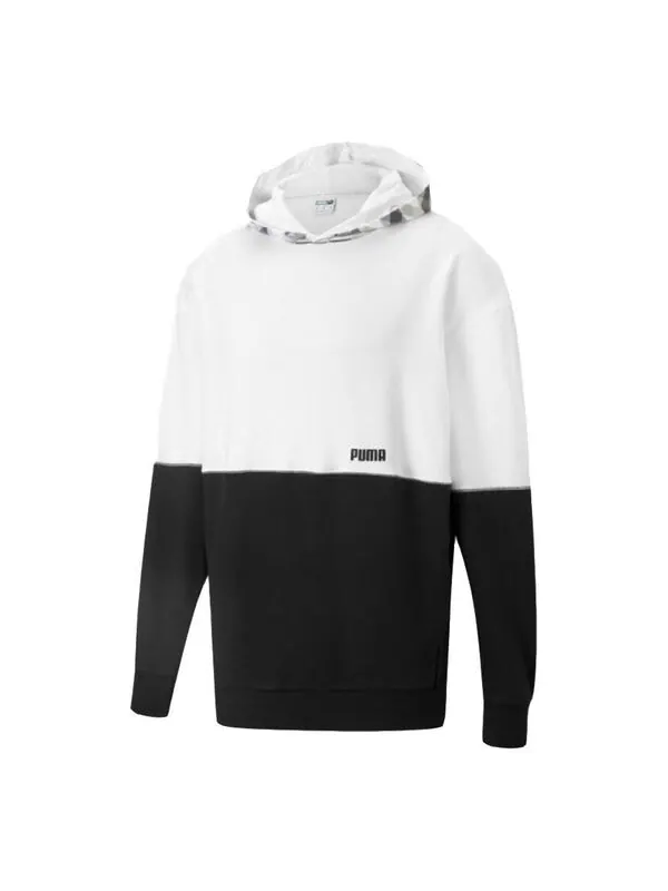 Толстовка kontrast hoodie 'white black' Puma — изображение 1 из 2, белый/черный