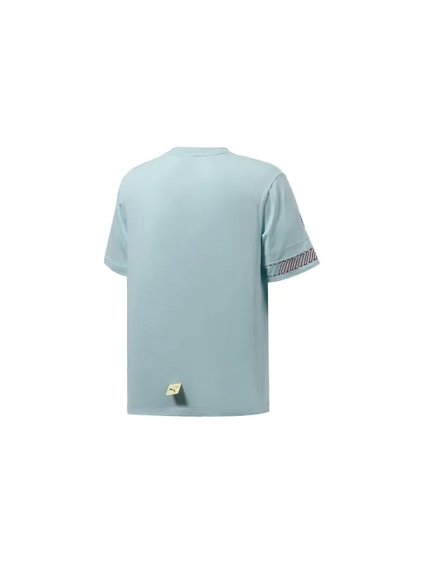 Футболка x michael lau graphic short t-shirt 'blue black' Puma — изображение 2 из 2, синий/черный