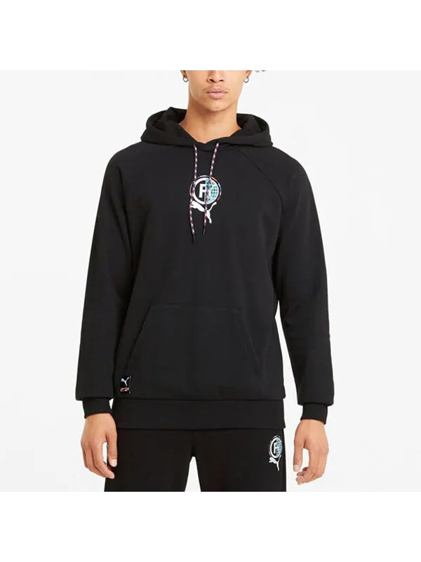 Толстовка international graphic hoodie 'black white' Puma — изображение 4 из 4, черный/белый