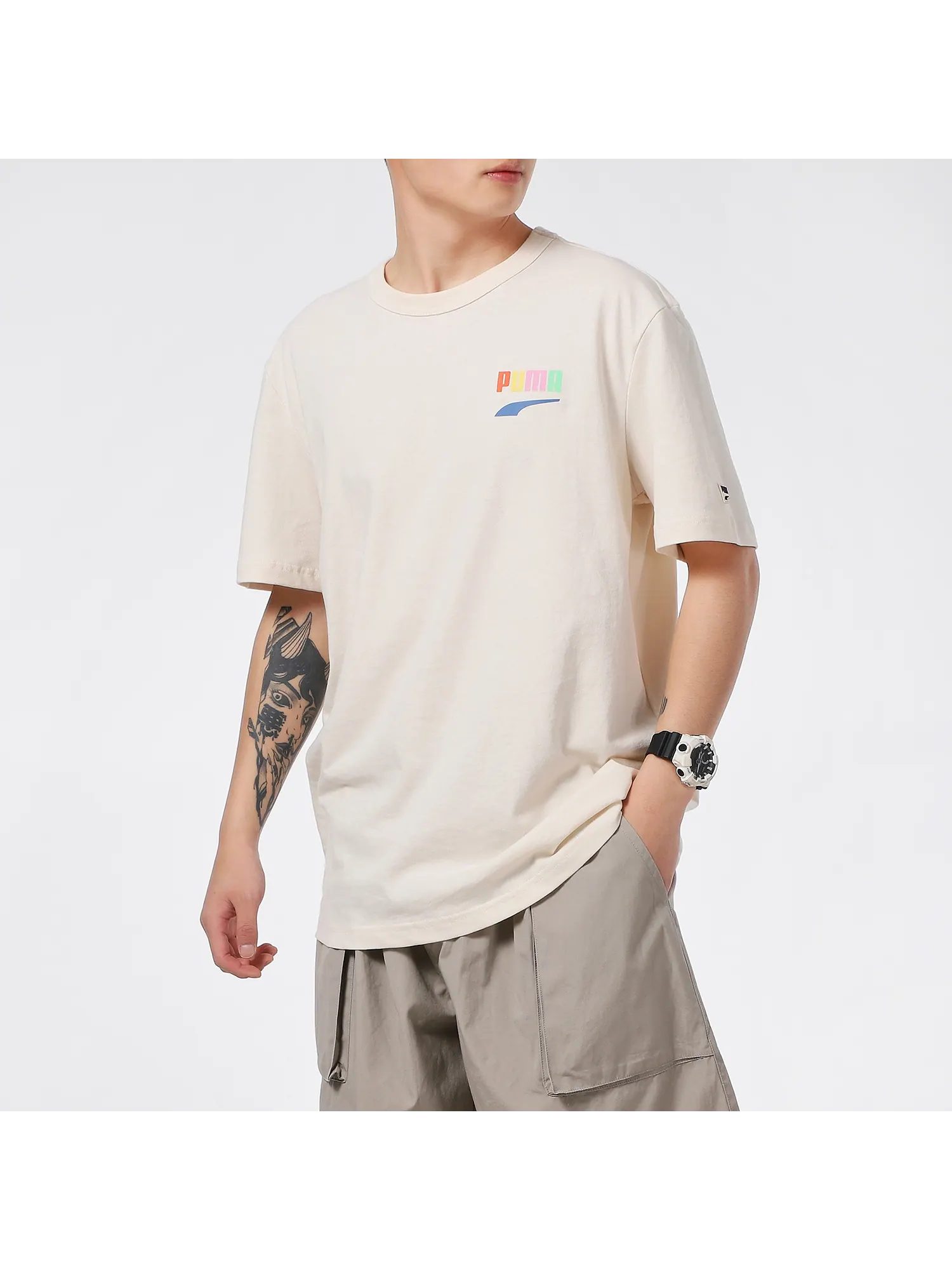 Футболка Puma Downtown Men's — изображение 3 из 6, бежевый