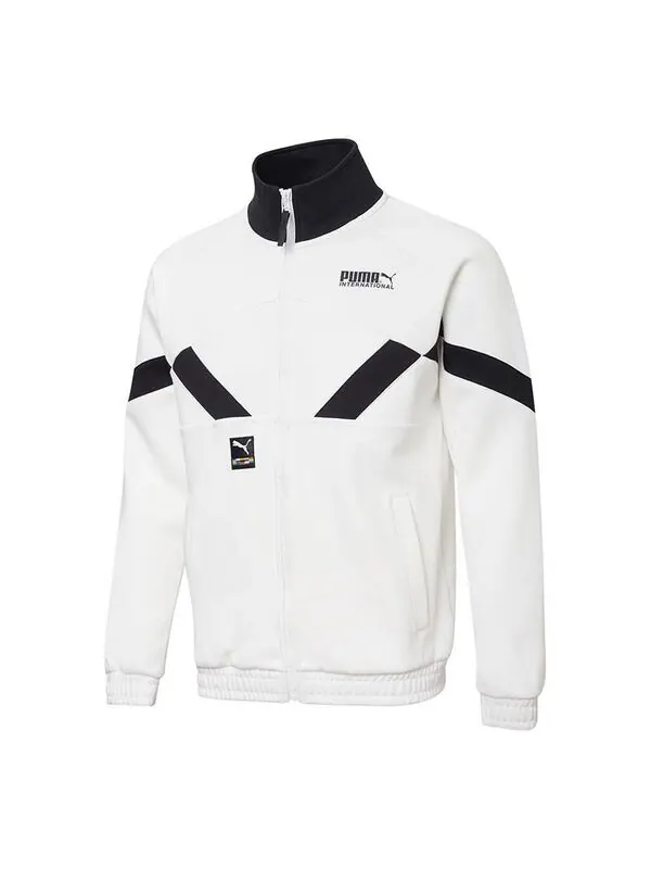 Куртка casual sports knitted jacket men's white Puma — изображение 1 из 4, белый