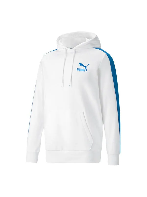 Толстовка iconic t7 hoodie 'white blue' Puma — изображение 1 из 2, белый/синий