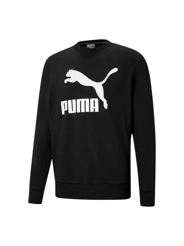 Свитер classics logo crew tr sweater 'black white' Puma