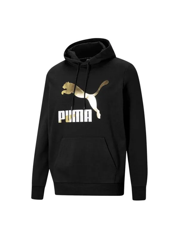 Толстовка Men's PUMA Classics Bronzing Logo Printing Sports Black — изображение 1 из 2, черный