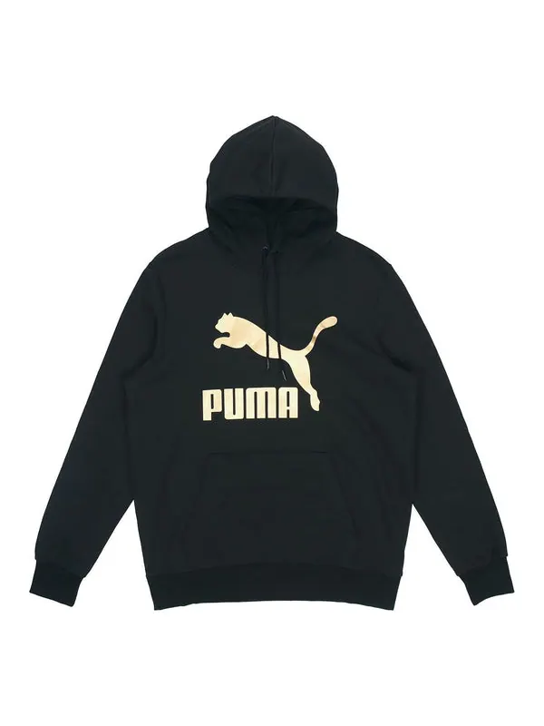 Толстовка classics bronzing logo printing sports black Puma — изображение 1 из 4, черный