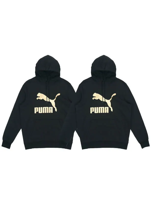 Толстовка classics bronzing logo printing sports black Puma — изображение 3 из 4, черный