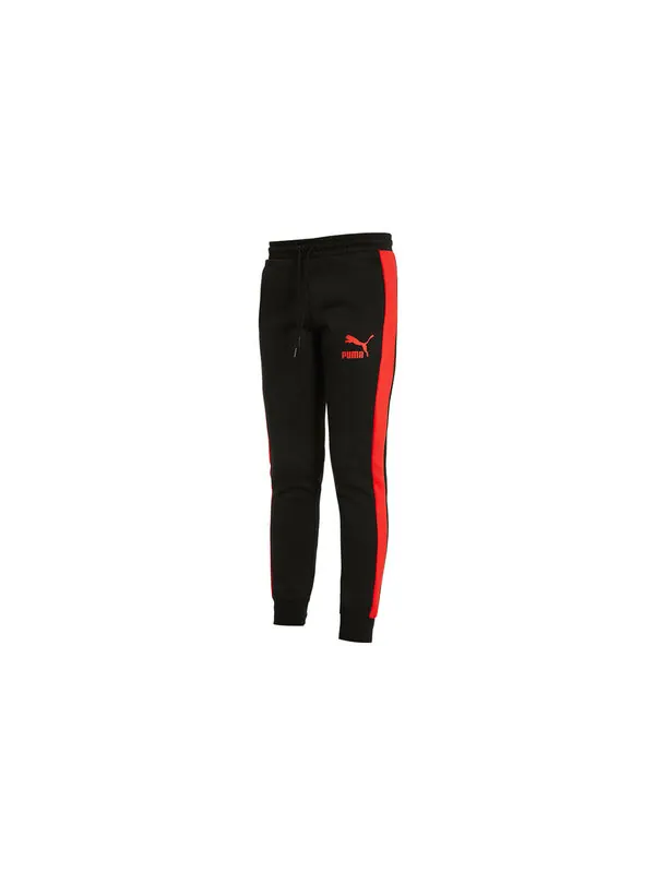 Брюки iconic t7 logo printed sweatpants men's black Puma — изображение 3 из 3, черный