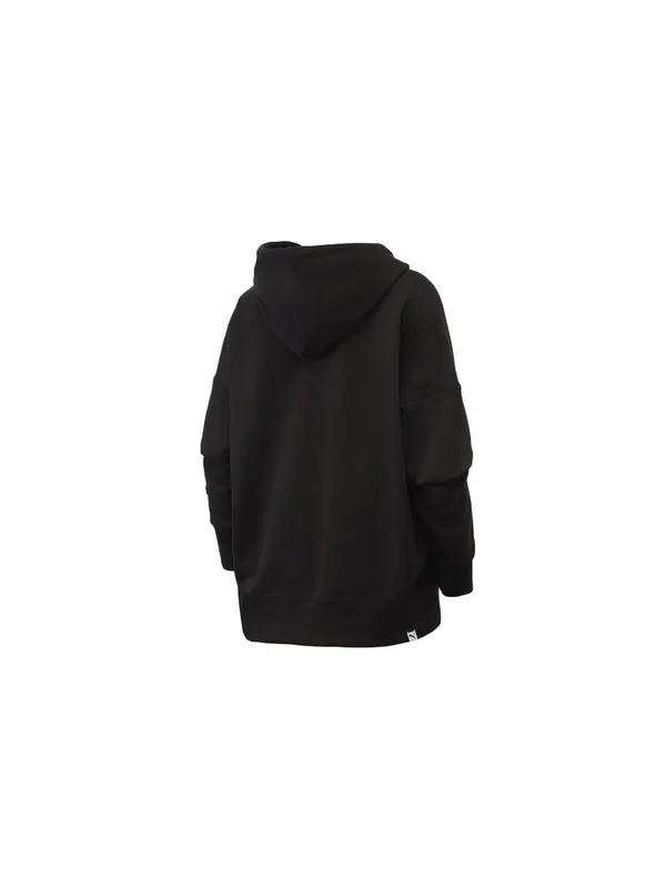 Толстовка downtown graphic hoodie 'black blue pink' Puma — изображение 2 из 4, черный/синий/розовый