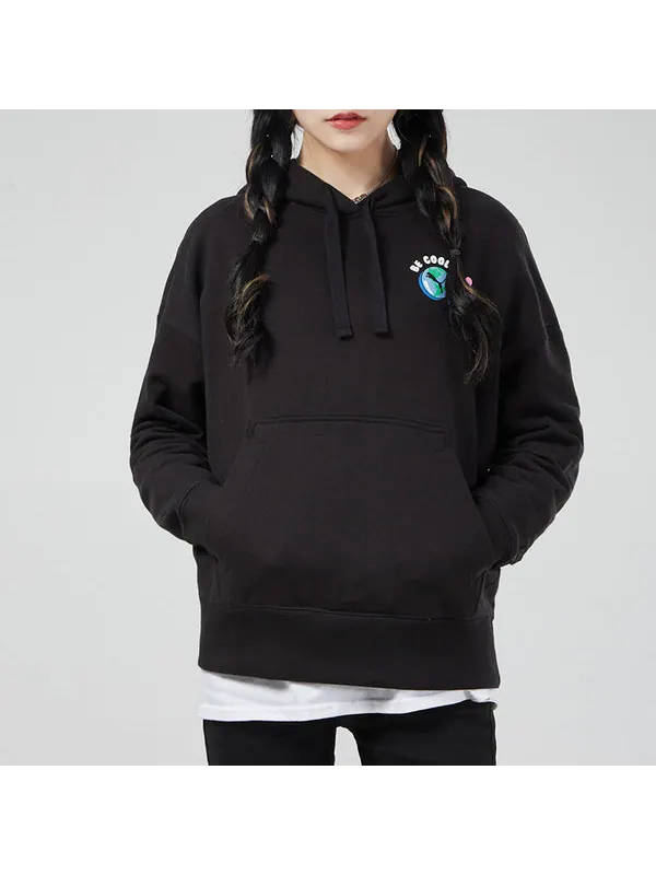 Толстовка downtown graphic hoodie 'black blue pink' Puma — изображение 3 из 4, черный/синий/розовый