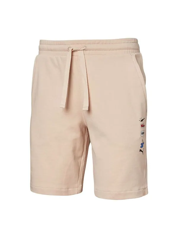 Шорты awareness cargo woven shorts 'beige black' Puma — изображение 1 из 2, бежевый/черный