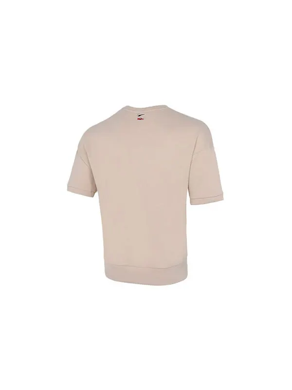 Футболка logo t-shirt 'beige black' Puma — изображение 2 из 4, бежевый/черный
