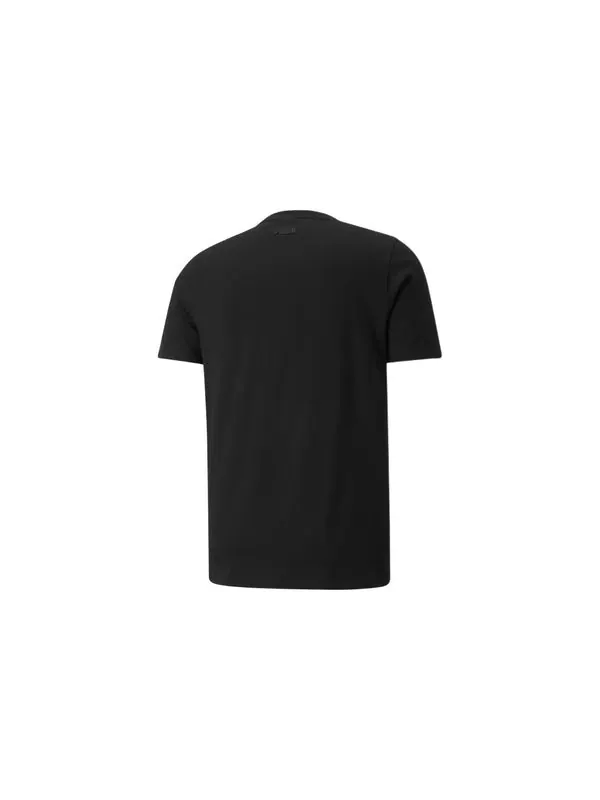 Футболка qualifier basketball short sleeve t-shirt 'black white' Puma — изображение 2 из 4, черный