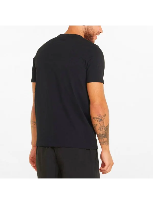 Футболка qualifier basketball short sleeve t-shirt 'black white' Puma — изображение 4 из 4, черный