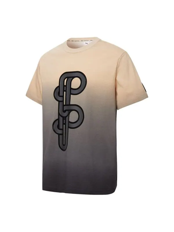 Футболка PUMA x PRONOUNCE Graphic Tee Crossover Gradient Tie Dye Sports Short Sleeve Khaki — изображение 1 из 4, хаки