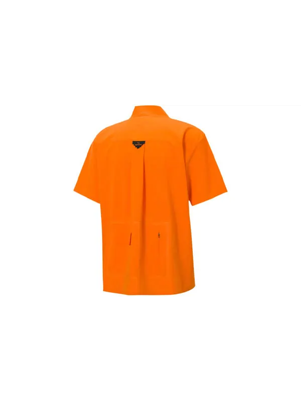 Рубашка x pronounce graphic v neck short sleeve t-shirt 'orange black' Puma — изображение 2 из 2, оранжевый/черный