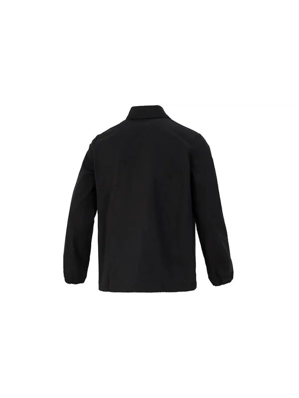 Куртка embroidered small label solid color logo sports woven jacket black Puma — изображение 2 из 2, черный