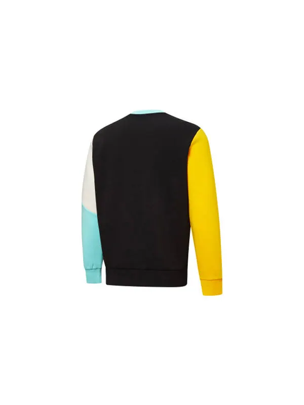 Свитер embroidered logo printing round-neck sweatshirt 'black ywllow white blue' Puma — изображение 2 из 2