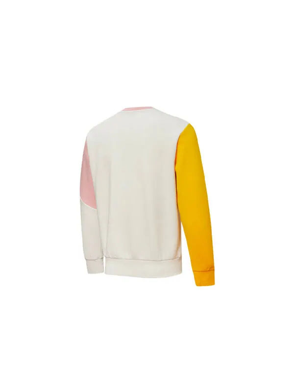 Свитер colorful embroidered logo sweater 'white yellow pink' Puma — изображение 2 из 2, белый/розовый/желтый
