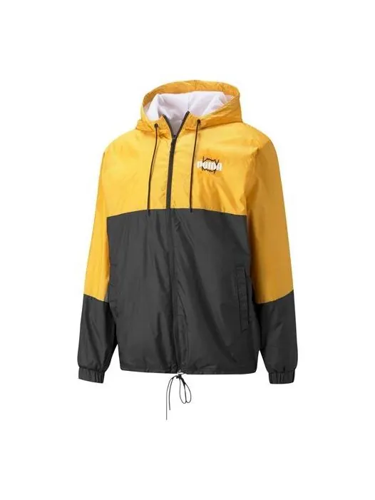 Куртка mvp windbreaker drawstring hooded woven jacket yellow Puma — изображение 1 из 3, желтый