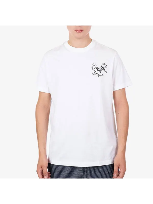 Футболка x britto t-shirt 'white black' Puma — изображение 3 из 4, белый/черный