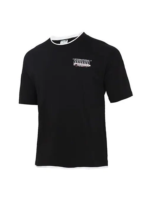 Футболка x britto t-shirt 'black white' Puma — изображение 1 из 4, черный/белый
